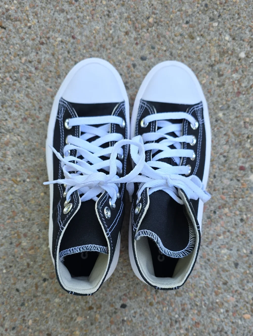 Converse Chuck Taylor Black Move Lift Platform Light Weight High Top Sneakers